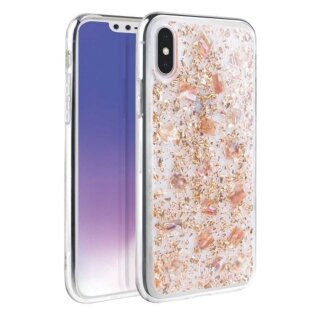 Uniq Lumence Clear iPhone XS Max kemény hátlap tok - rózsaszín