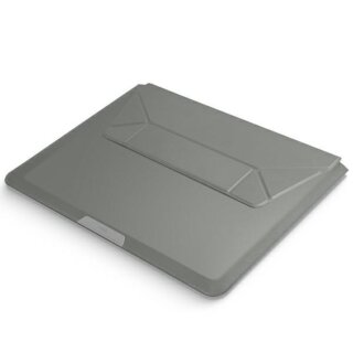 Uniq Oslo laptop 14" bőr becsúsztathatós tok + állvány - zöld