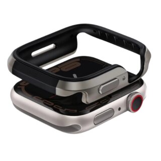 Uniq Valencia Apple Watch 46mm kemény bumper tok - ezüst