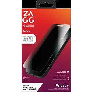 ZAGG InvisibleShield Glass Elite Privacy 360 iPhone 16 Pro Max betekintésgátló kijelzővédő üvegfólia