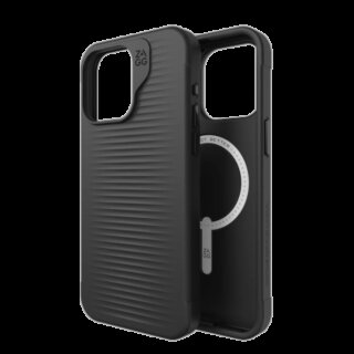 ZAGG Luxe Snap MagSafe iPhone 15 Pro Max ütésálló szilikon hátlap tok - fekete