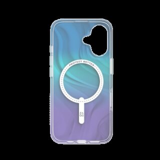 ZAGG Milan Snap MagSafe iPhone 16 ütésálló kemény hátlap tok - irrizáló/lila
