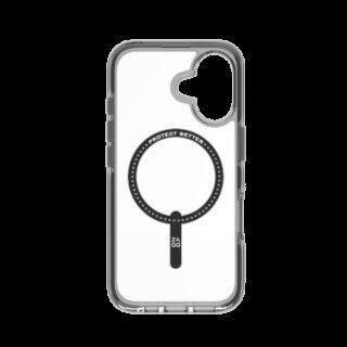 ZAGG Santa Cruz Snap MagSafe iPhone 16 ütésálló kemény hátlap tok - fekete/átlátszó