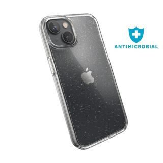 Speck Presidio Clear Glitter iPhone 14 ütésálló hátlap tok - átlátszó csillámos