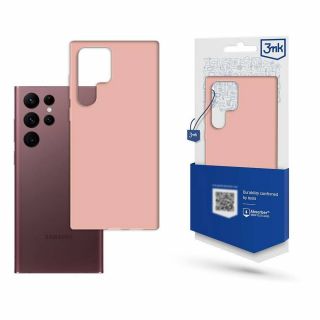 3mk Matt Case Samsung Galaxy S23 Ultra szilikon hátlap tok - rózsaszín
