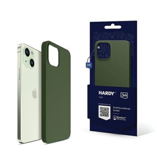 3mk Hardy MagSafe iPhone 14 Plus / 15 Plus szilikon hátlap tok - zöld