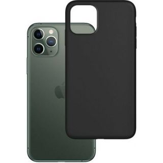 3mk Matt iPhone 12 Pro Max ütésálló szilikon hátlap tok - fekete
