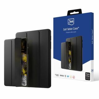 3mk Soft Samsung Galaxy Tab S6 Lite (2022/2020) kinyitható tok ceruzatartóval - fekete