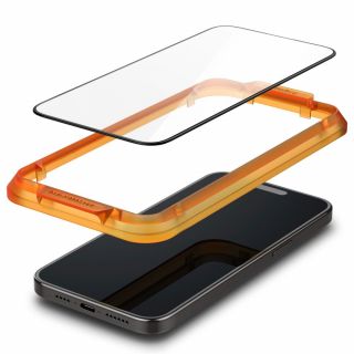 Spigen GLAS.tR Align Master iPhone 15 Pro Max teljes kijelzővédő üvegfólia felhelyezőkerettel - 2db