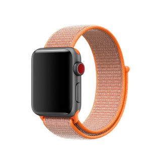iKi Apple Watch 45mm / 44mm / 42mm / Ultra 49mm Sportpánt tépőzáras szíj - narancssárga