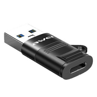 Awei CL-13 USB-C - USB-A adapter - fekete