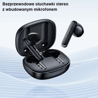 Awei T66 TWS vezeték nélküli Bluetooth fülhallgató + töltőtok - fekete