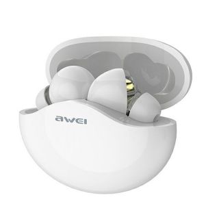 Awei T12 TWS vezeték nélküli Bluetooth fülhallgató + töltőtok - fehér