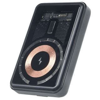 Awei P155K 10000mAh MagSafe powerbank + állvány 15W - fekete