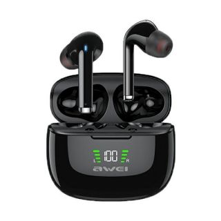 Awei TA8 TWS Bluetooth vezeték nélküli fülhallgató + töltőtok - fekete