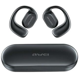 Awei T69 vezeték nélküli Bluetooth fülhallgató + töltőtok - fekete