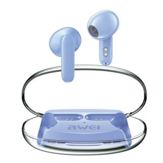 Awei T85 ENC TWS vezeték nélküli Bluetooth 5.3 fülhallgató + töltőtok - kék