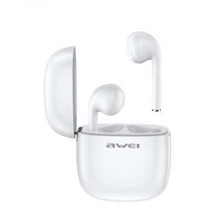 Awei T28 TWS Bluetooth vezeték nélküli fülhallgató + töltőtok - fehér
