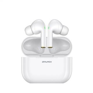 Awei T29 TWS Bluetooth vezeték nélküli fülhallgató + töltőtok - fehér