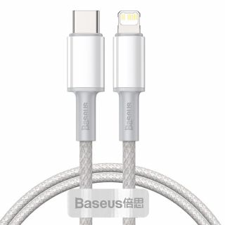 Baseus Data PD20W Lightning - USB-C kábel - 1m - fehér