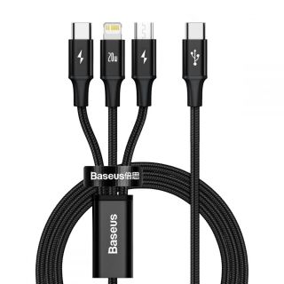 Baseus Rapid USB-C - Micro-USB / USB-C / Lightning PD20W kábel 150cm