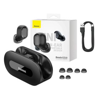 Baseus Bowie EZ10 TWS vezeték nélküli Bluetooth fülhallgató + töltőtok - fekete