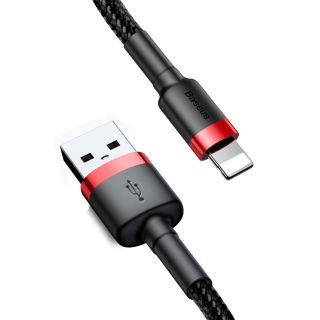 Baseus Cafule Lightning - USB-A kábel QC 3.0 2A 3m - piros/fekete