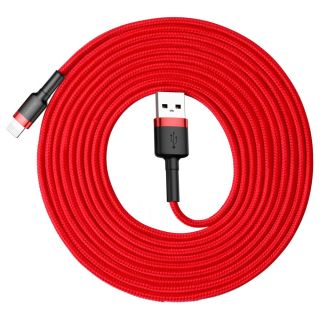 Baseus Cafule Lightning - USB-A kábel QC 3.0 2A 3m - piros