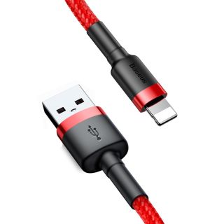 Baseus Cafule Lightning - USB-A kábel QC 3.0 2A 3m - piros