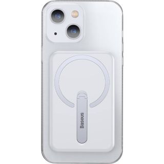 Baseus Crystal Magnetic MagSafe iPhone 13 kemény hátlap tok kitámasztóval - átlátszó