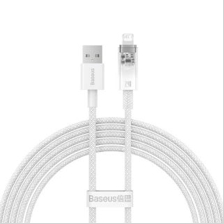 Baseus Explorer Lightning - USB-A kábel 2,4A 2m - fehér
