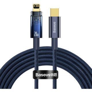 Baseus Explorer Series Lightning - USB-C kábel 20W 2m - kék