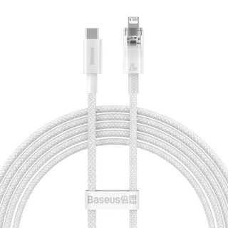 Baseus Explorer Lightning - USB-C kábel 20W 2m - fehér