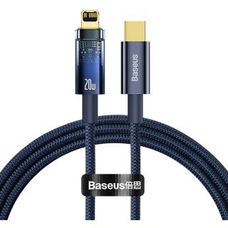 Baseus Explorer Series Lightning - USB-C kábel 20W 1m - kék