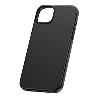 Baseus Fauxther Series MagSafe iPhone 14 Plus / 15 Plus bőr hátlap tok - fekete