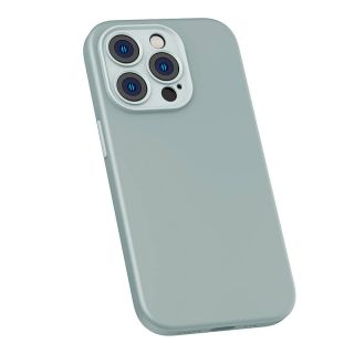 Baseus Liquid Silica iPhone 14 Pro Max szilikon hátlap tok + kijelzővédő üvegfólia - zöld