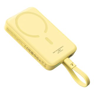 Baseus Magnetic Mini MagSafe Powerbank 10000mAh 30W külső akkumulátor + USB-C kábel - sárga