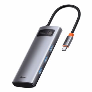 Baseus Metal Gleam 5in1 USB-C Hub adapter 4K HDMI - ezüst