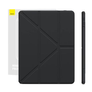 Baseus Minimalist iPad 10,2" (2021/2020/2019) kinyitható szilikon tok ceruzatartóval - fekete