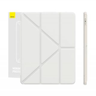 Baseus Minimalist iPad Air 10,9" 5 / 4 (2022/2020) kinyitható szilikon tok ceruzatartóval - fehér