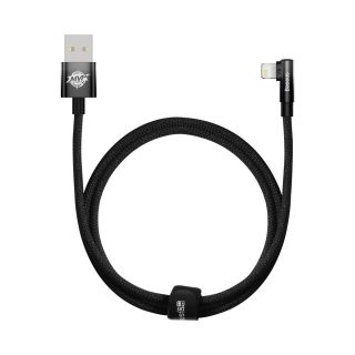 Baseus MVP 2 Elbow Lightning - USB-A derékszögű kábel 2,4A 1m - fekete