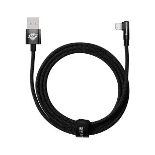Baseus MVP 2 Elbow Lightning - USB-A derékszögű kábel 2,4A 2m - fekete
