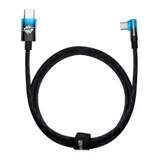 Baseus MVP Elbow USB-C - USB-C derékszögű kábel PD 100W 5A 1m - kék