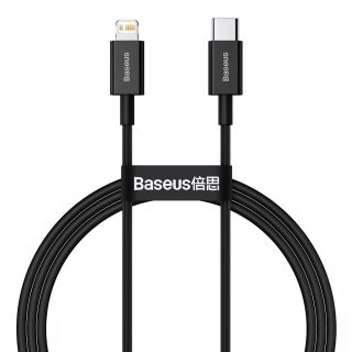 Baseus Superior Lighting - USB-C kábel PD 20W 1m - fekete