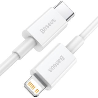 Baseus Superior Lighting - USB-C kábel PD 20W 2m - fehér