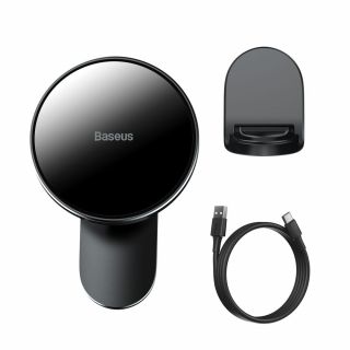 Baseus WXJN-01 Magsafe iPhone mágneses autós tartó és Qi töltő - műszerfal+szellőzőrács