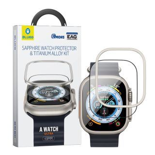 Blueo Sapphire Apple Watch Ultra 2 / 1 49mm zafír kijelzővédő üvegfólia + titán keret