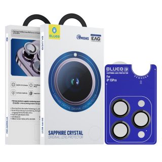 Blueo Sapphire iPhone 15 Pro Max kameralencse védő üveg - fekete