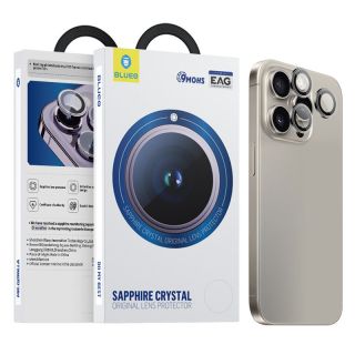 Blueo Sapphire iPhone 15 Pro Max kameralencse védő üveg - szürke