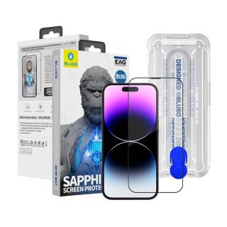 Blueo Sapphire iPhone 14 / 13 / 13 Pro zafír kijelzővédő üvegfólia + felhelyezőkeret